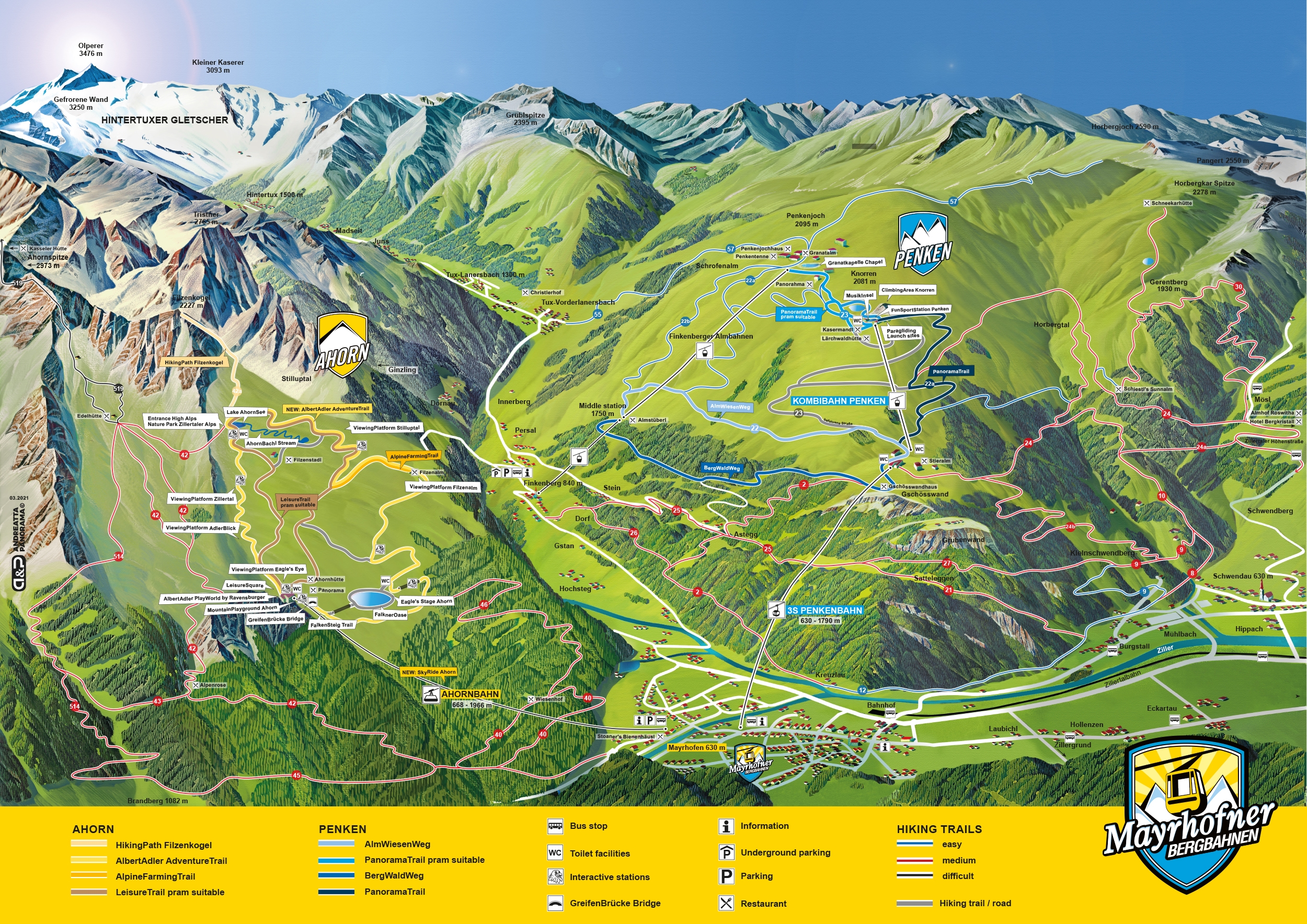 Mayrhofen - resort map