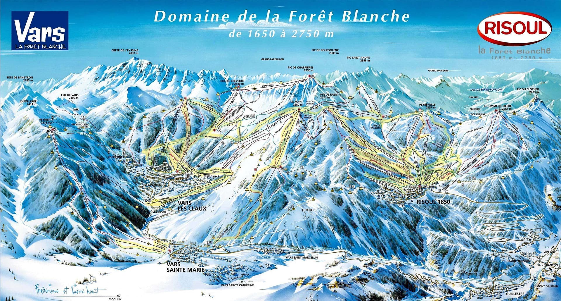 Risoul ski map