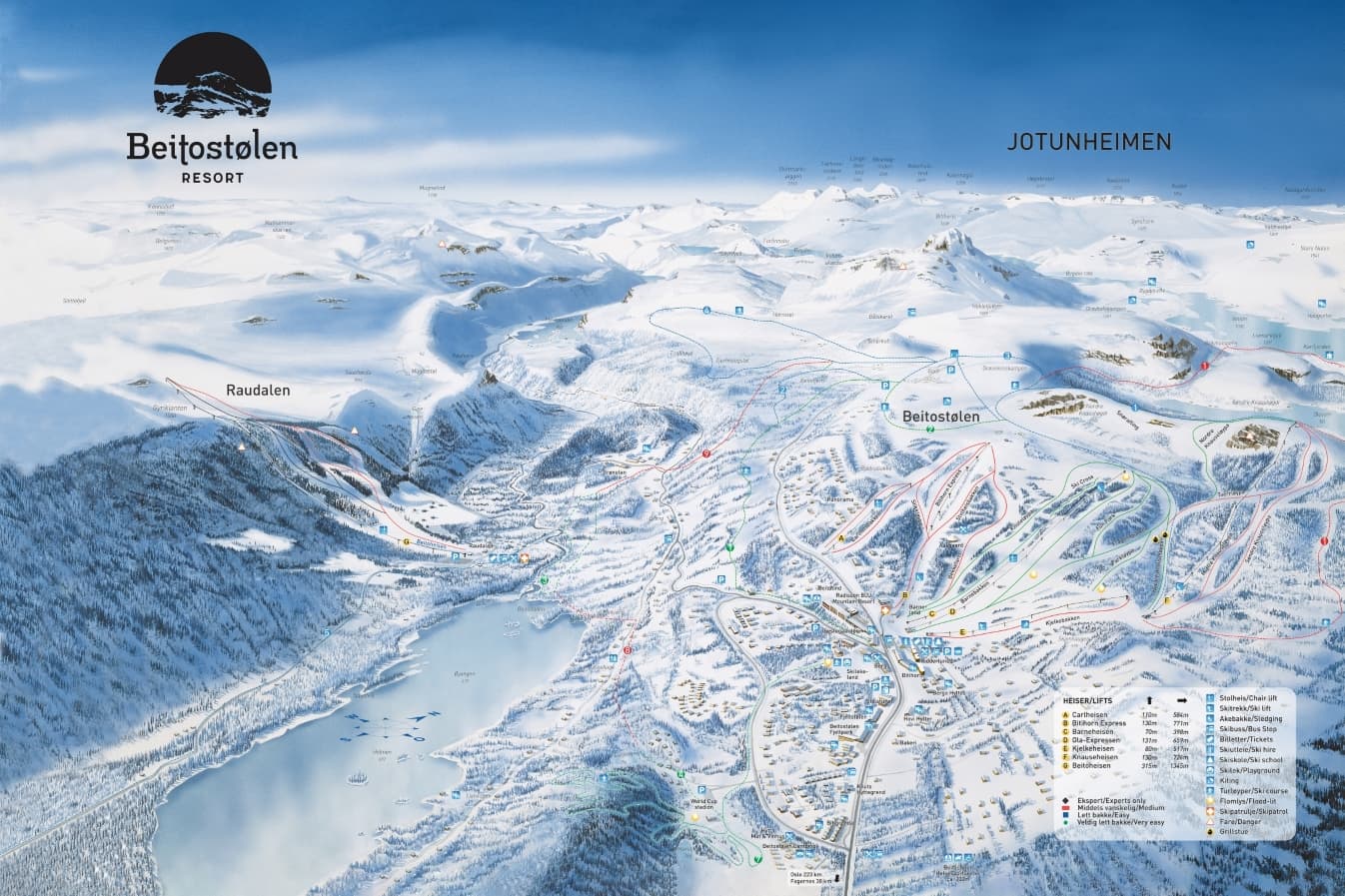 Beitostolen ski map